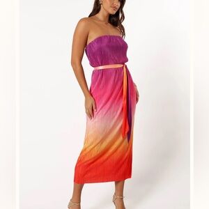 Ombré Sunset Midi Dress NWT